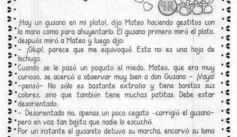 Lecturas Cortas Para Niños De Segundo Grado De Primaria Para Imprimir