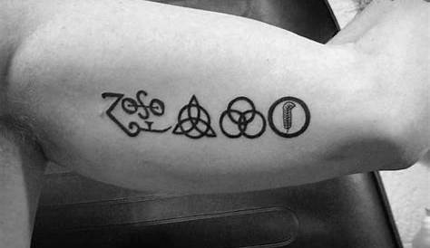 Led Zeppelin symbols tiny forearm tattoo | Led zeppelin tattoo, Led