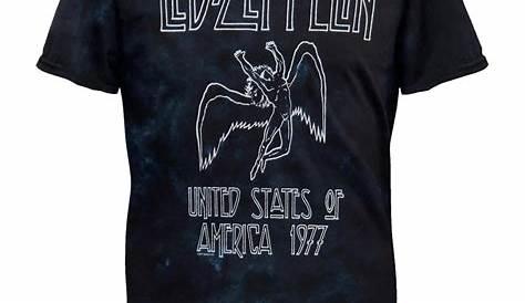 Led Zeppelin Vintage Print LZ1 Black Ladies T-shirt - Probity Wholesale