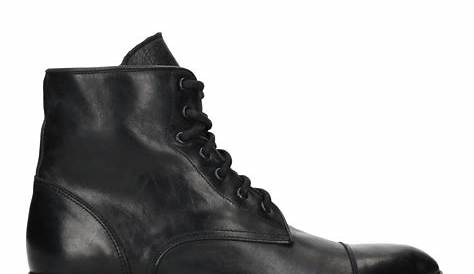 Mens Black Rugged PU Leather Boots: Buy Online - Happy Gentleman