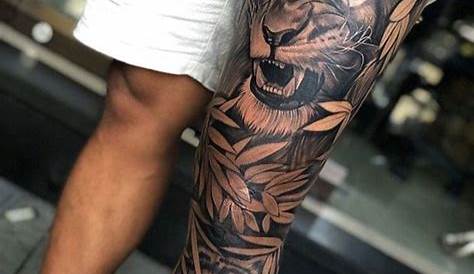 dope leg tattoos for guys - how-big-is-a2-poster