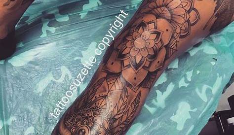 Beautiful bottom half of a leg sleeve | Tattoos | Pinterest | Leg