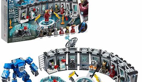 Lego Marvel Avengers Iron Man Hall of Armor Building Kit, Tony Stark