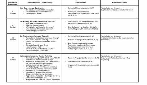 Lehrplan Geschichte Klasse 9 - Ritzefeld-Gymnasium