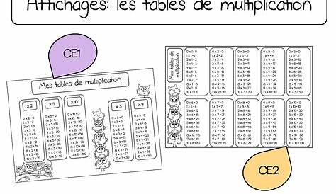 Comment apprendre les tables de multiplication ce2