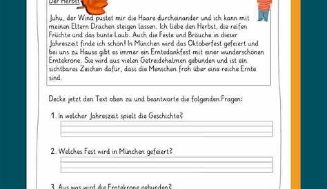 Lesen Und Verstehen bei Deutsch 3 Klasse Lesen Und Verstehen