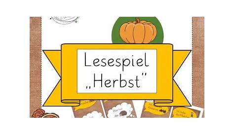 Lesespiel Herbst für 2. Klasse zum Ausdrucken und Selbstbemalen