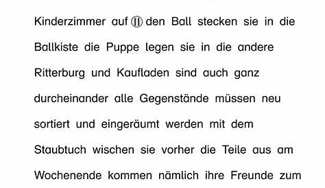 Leseübungen Lesetexte 2 Klasse Zum Ausdrucken - Leseverstehen Deutsch