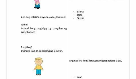 Lesson Plan Sa Filipino 4 Kasarian Ng Pangngalan