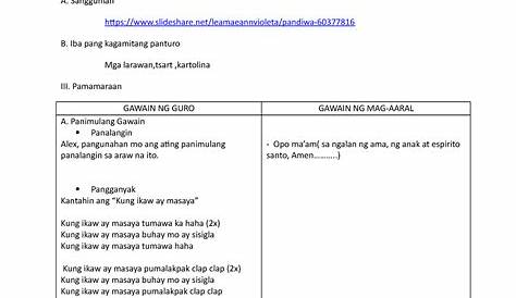 Detailed Lesson Plan sa filipino 3 | PDF