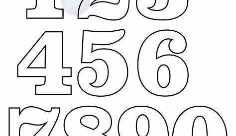 Numeros grandes para imprimir | Moldes de letras, Tipos de letras