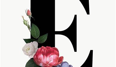 Floral letter E | Free SVG