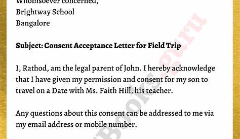 consent letter