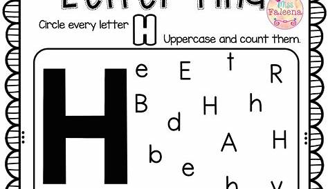 Learn The Alphabet With These Printable Letter H Worksheets Style
