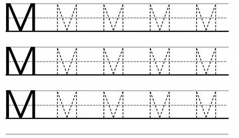 Letter M Tracing Page