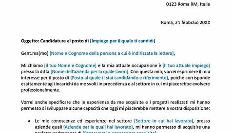 50+ Lettera Di Presentazione Per Qualsiasi Lavoro