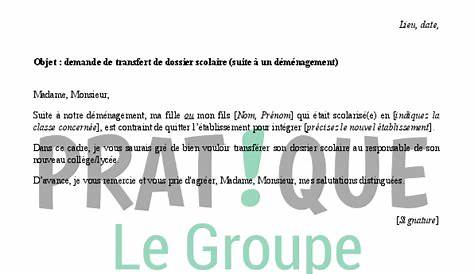 Modèle De Lettre De Transfert De Dossier - David Peltz ejemplo de carta