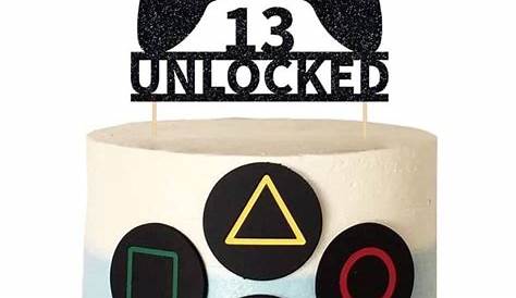 Amazon.com: Level 13th Unlocked Cake Topper - Electronic Games Theme