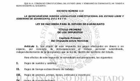 Clase digital 4. Ley de hacienda para el Estado de Guanajuato