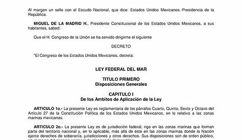 Ley Federal Del Mar | Territorial Waters | International Law