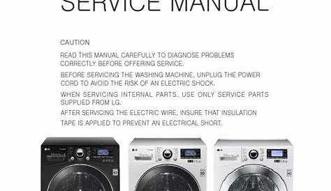 Lg washing machine instruction manual