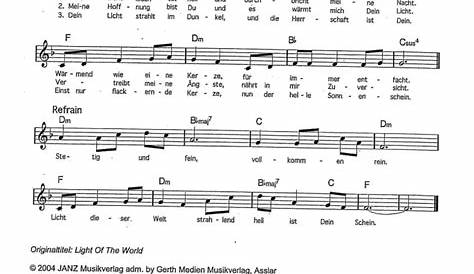 Licht der Welt (Noten - Download) - gerth.de