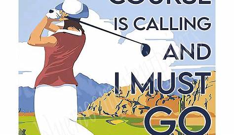 Golf Poster, Girl Plays Golf - Never Underestimate A Lady, Who Plays