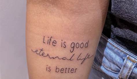 40 Life Goes On Tattoo Designs For Men - Phrase Ink Ideas | Das leben