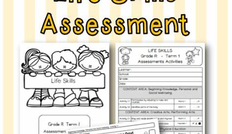 grade 1 life skills assessment term 1 by die leer hoekie tpt - free