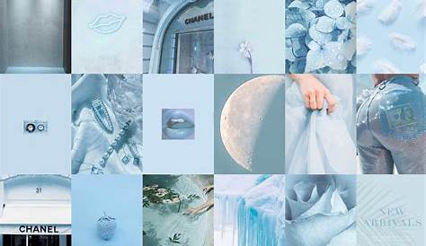 Blue aesthetic collage with #2 | Cute patterns wallpaper, Wallpaper