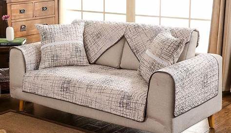 Easy-Going 3 Pieces Super Stretch couch cover, Loveseat size, Light