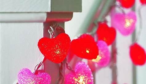 Light Up Valentine Heart Decoration 13" Ed Shimmering Red 's Day Window