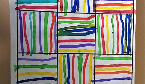 Tracer des lignes verticales et horizontales comme Piet Mondrian (GS)