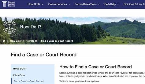 How to Obtain Court Records in State of Oregon, Oregon Court Records