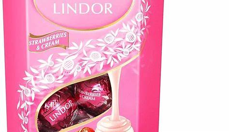 Lindt LINDOR Valentine's Strawberries and Cream White Chocolate Candy