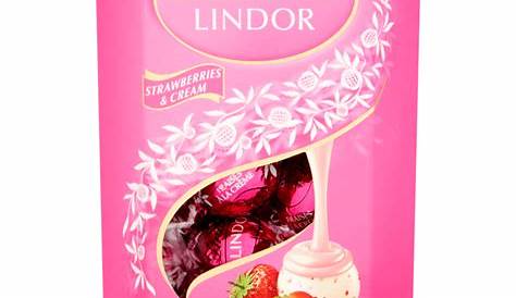 Lindt Lindor Strawberries & Cream White Chocolate Truffles Valentine