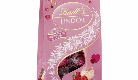 Lindt Lindor Strawberries & Cream White Chocolate Truffles, 8.5 oz