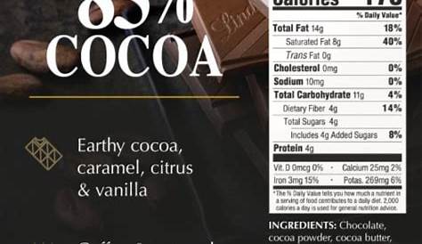 Lindt Excellence, Dark Chocolate, 78% Cocoa: Calories, Nutrition