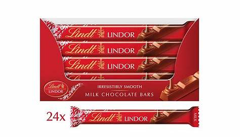 Buy Lindt LINDOR Milk Chocolate Bars 38 g (Pack Of 24) Online at