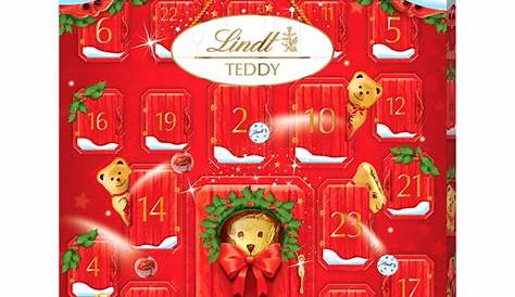 Lindt Chocolate Holiday Bear Advent Calendar 24 Pieces - 6.1 oz
