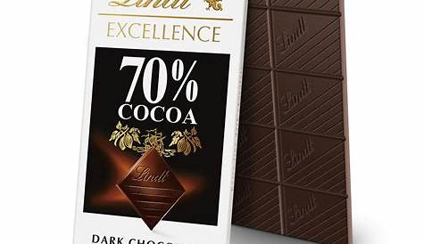 Lindt LINDOR 70% Cacoa Dark Chocolate Bar, 100 Grams