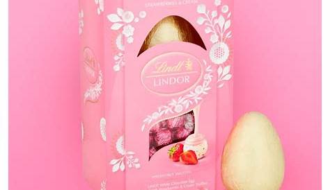 Lindt Lindor Strawberries & Cream Chocolate Truffles Box 200g | Lindt
