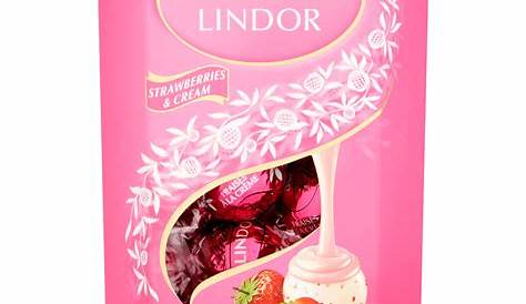 Lindt Lindor Strawberries & Cream White Chocolate Valentines Truffles