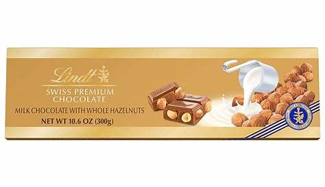 Buy Lindt Swiss Premium Classic Gold Bar, Milk Chocolate Hazelnut, 10.6