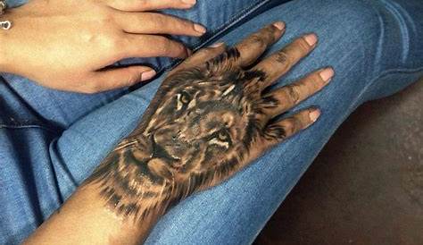 Lion Hand Tattoo For Women s On Finger, Small