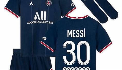 Paris Saint-Germain Home Stadium Kit 2021-22 - Little Kids with Messi