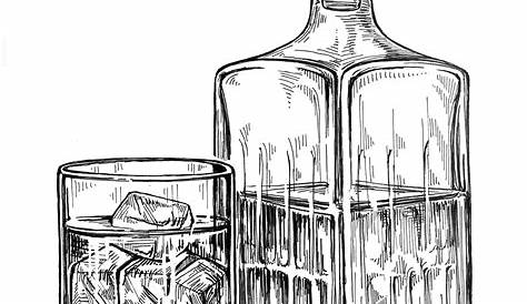 Liquor Bottle Drawing at GetDrawings | Free download