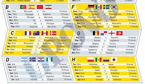 Caderno7: Pegue a sua tabela da Copa do Mundo para acompanhar os jogos