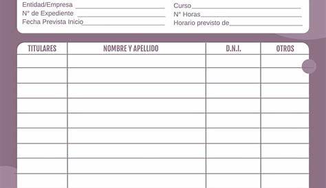 Plantilla de listas de alumnos/as variadas para clase a todo color