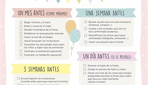 Lista para fiesta infantil http://tutusparafiestas.com/lista-fiesta